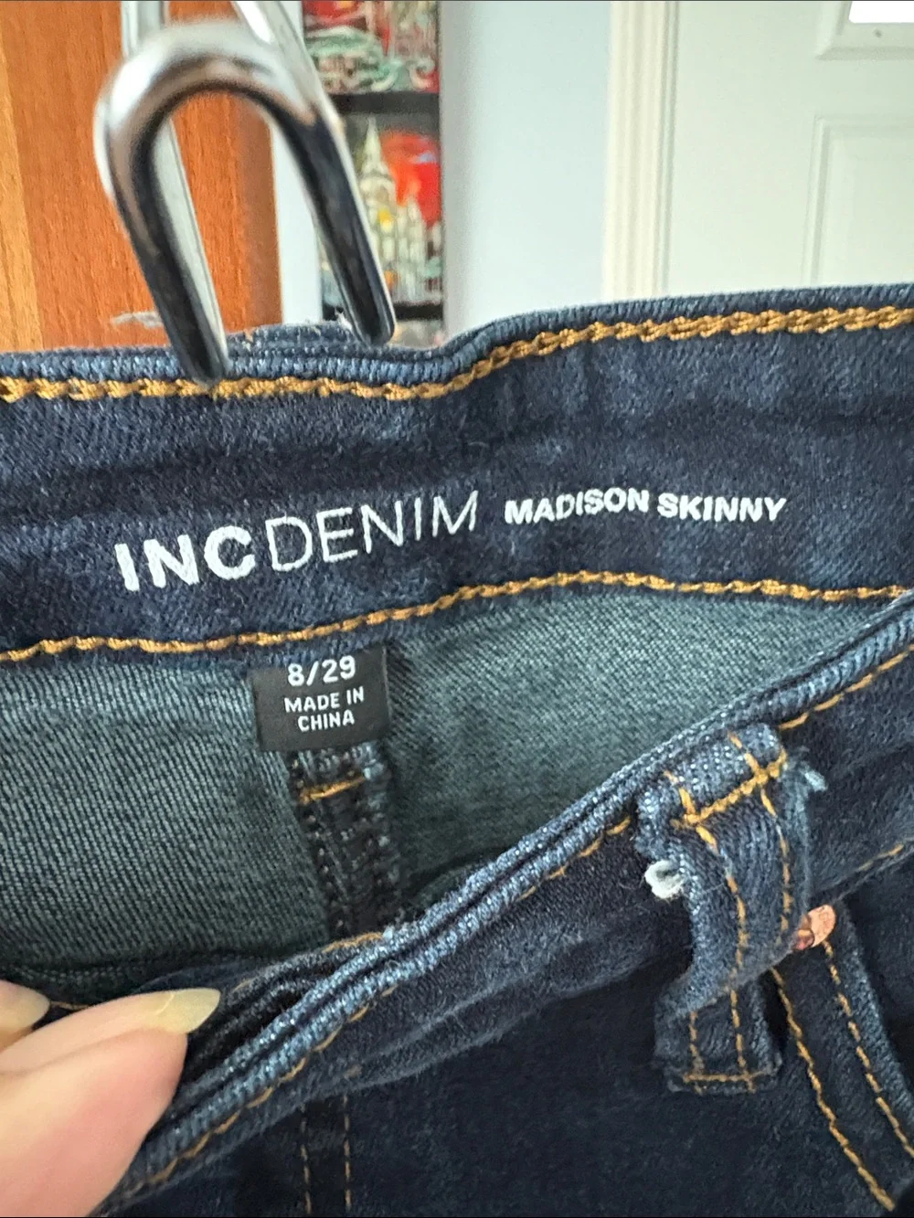 INC International Concepts Navy Skinny Jeans